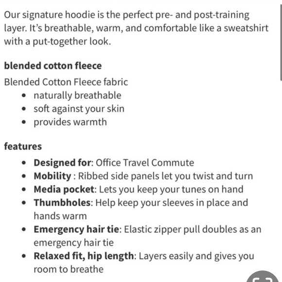 Lululemon Scuba Hoodie Light Cotton Fleece Frosted Rose Multi Size 8 - Picture 9 of 9